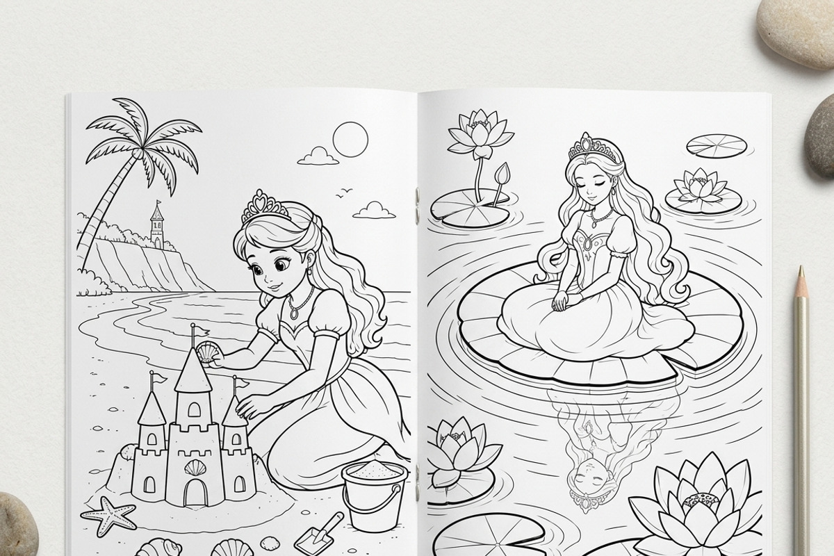 Magical Princess Coloring Book Vol34, a Person Illustration by ikarifq shop (Photo 3 of 7)