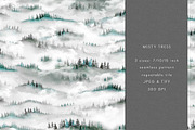 Misty Trees Seamless Pattern, a Pattern Graphic by Tatra Cottage Designs (Thumbnail 1 of 5)