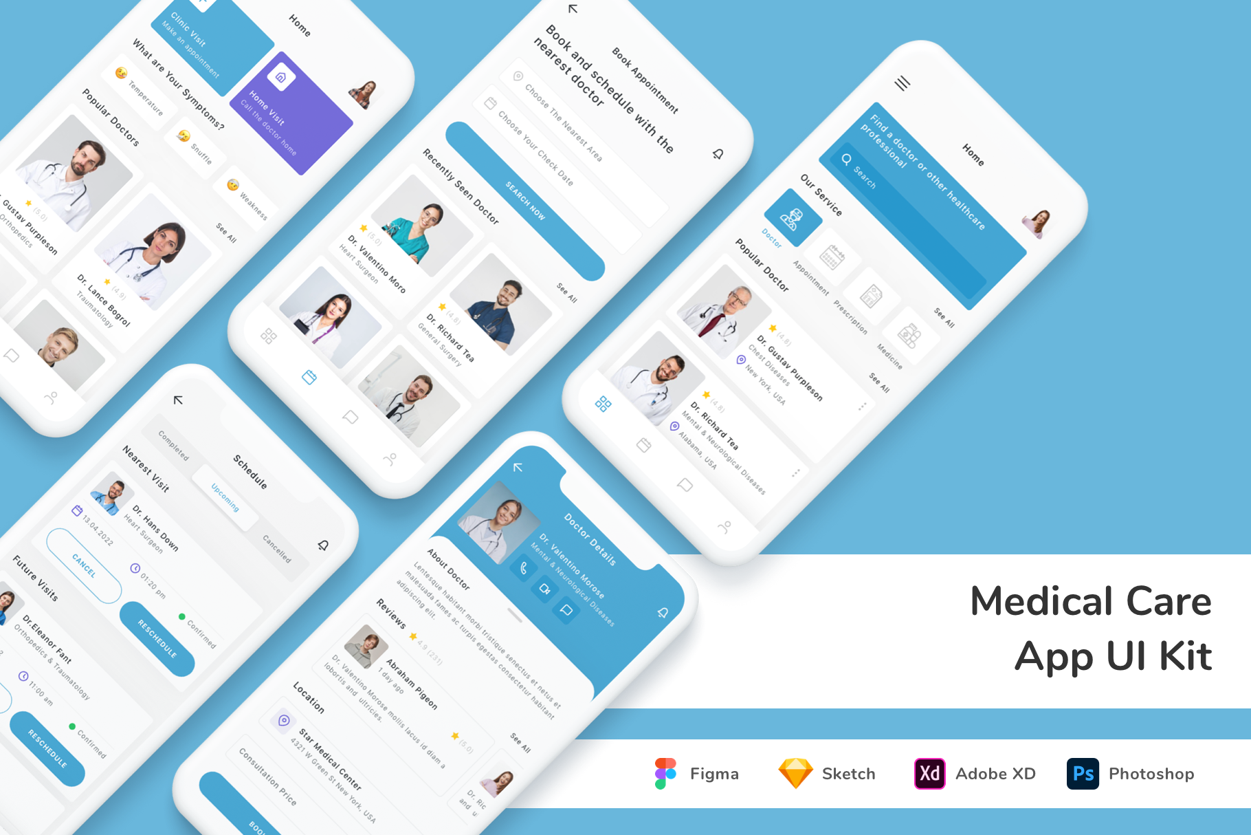 Medical Care App UI Kit, an UI Kit Template by Betush