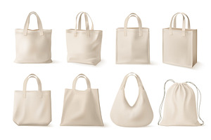 Realistic fabric bags. Canvas, a Graphic by Stock-Smart-Start