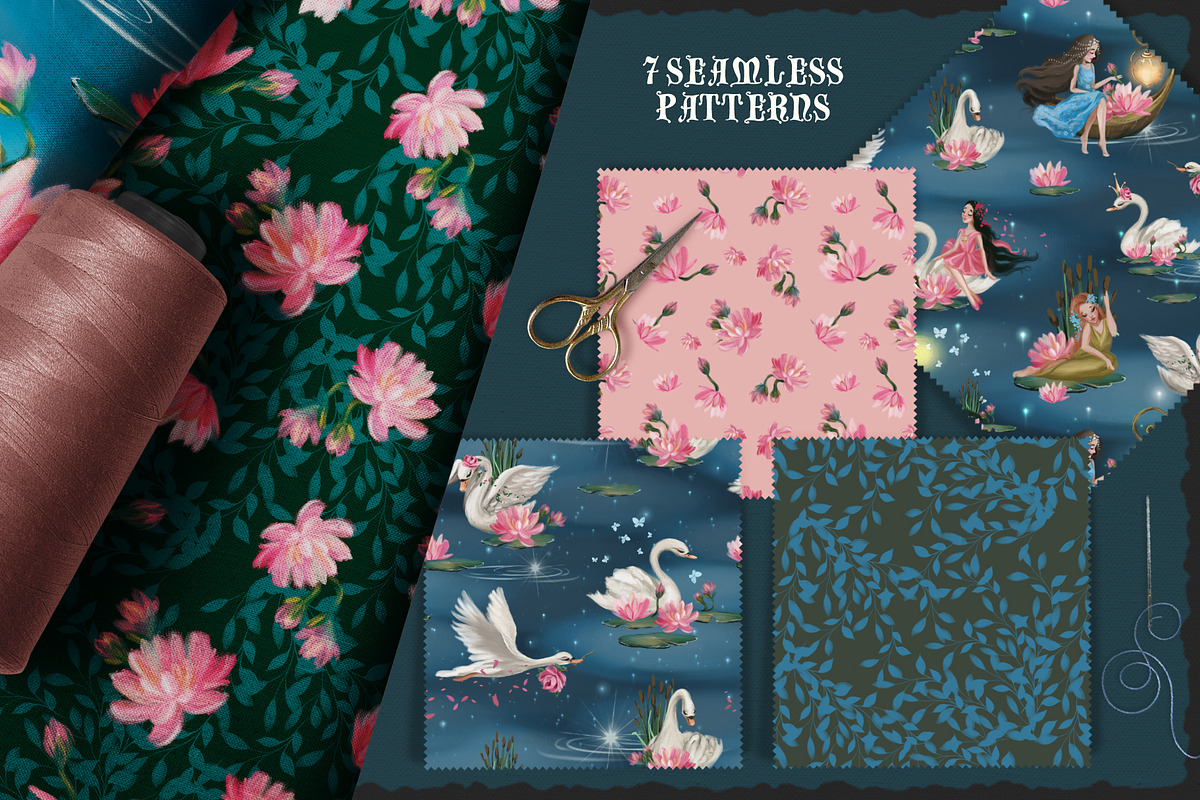 Enchanted Swan Lake, an Animal Illustration by Anna Babich (Photo 8 of 8)