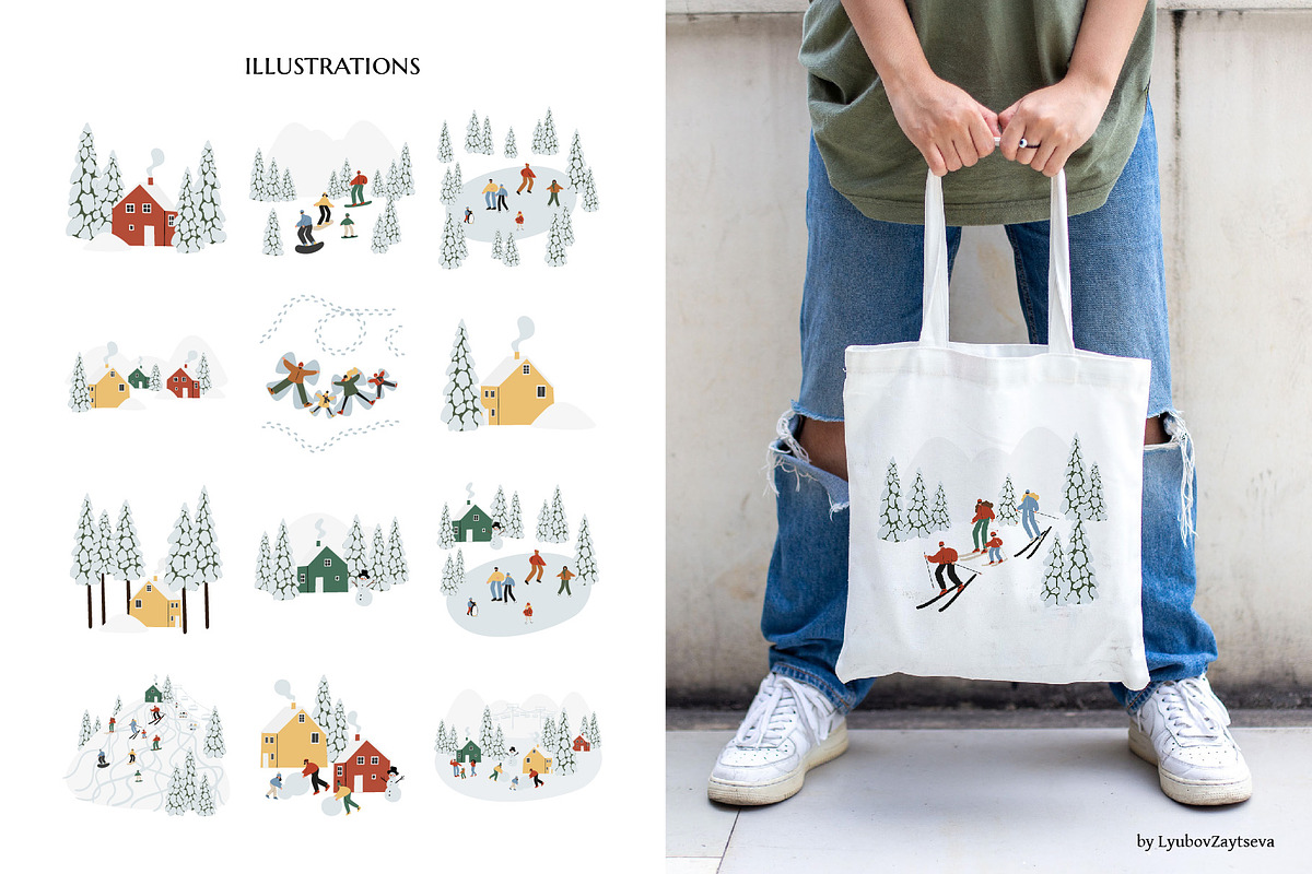 Winter season clipart, a Seasonal Illustration by LyubovZaytseva (Photo 8 of 15)