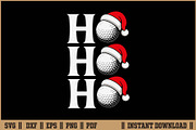 Funny Golf Ball Christmas Santa SVG, a Seasonal Illustration by Handy Arts Studio (Thumbnail 1 of 3)