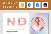 Sorority Rush Resume Template, a Resume Template by ResumeInventor (Thumbnail 1 of 8)