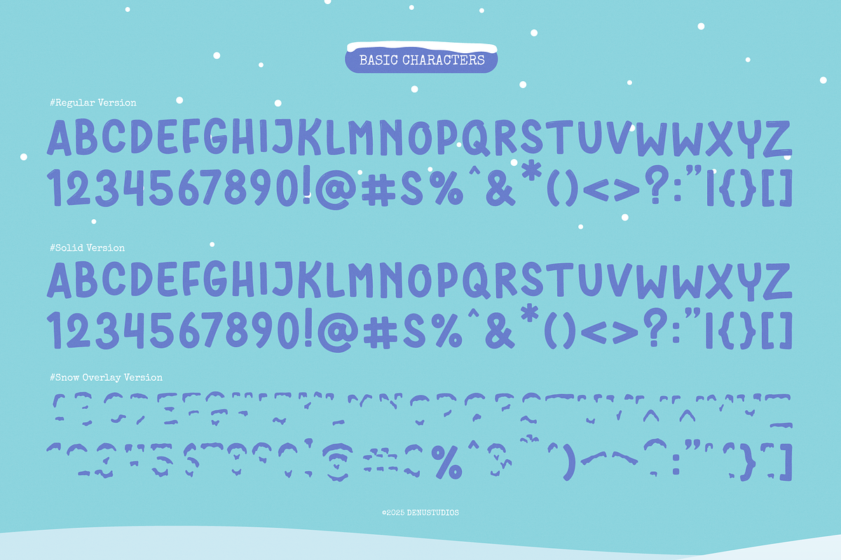 Frozen Caps | Cute Snow Overlay, a Handwritten Font by Denustudios (Photo 11 of 12)