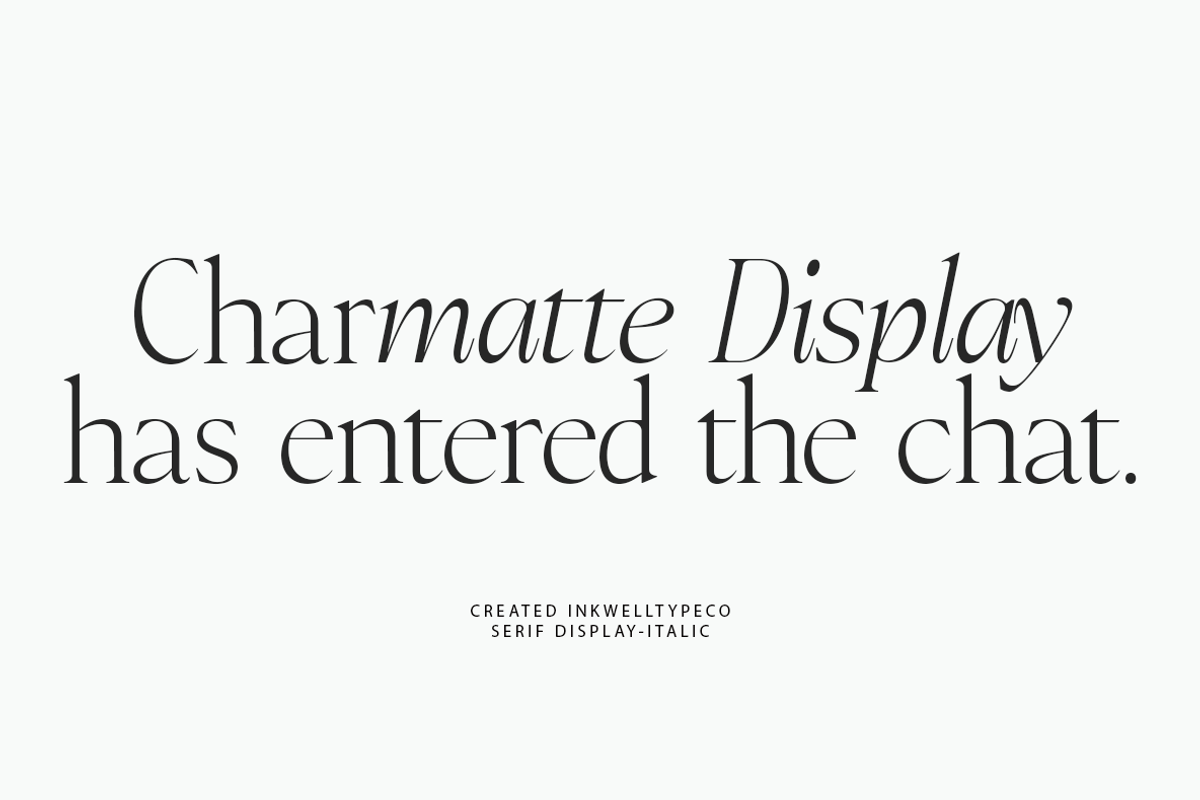 Charmatte | with italic, a Serif Font by InkwellTypeCo (Photo 3 of 19)