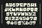 GF Knock - Cracked Display Font, a Handwritten Font by GroovyFontCo (Thumbnail 7 of 7)