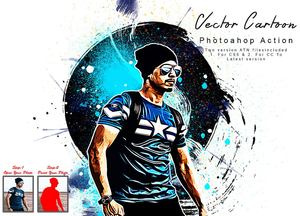 Cartoon Photoshop Action Bundle, an Action Add-On by Studio Retouch (Photo 17 of 22)