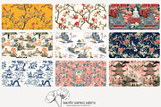 70 assorted Asian seamless pattern, a Pattern Graphic by Poppy Lane Studio (Thumbnail 2 of 10)