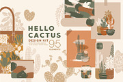 HELLO CACTUS — succulent design kit, a Decorative Illustration by adehoidar (Thumbnail 1 of 12)