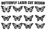 butterfly laser cut design, an Illustration by BIPLOB EXPERT (Thumbnail 1 of 13)