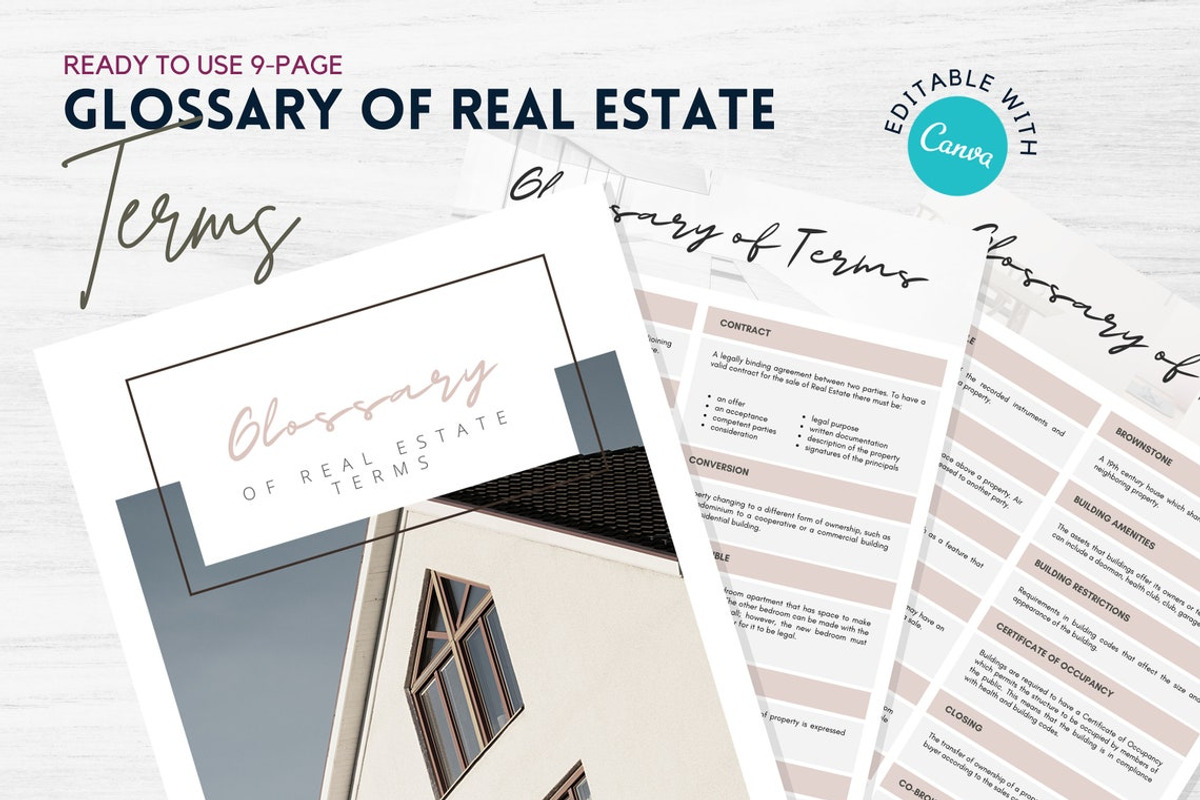 Glossary of Real Estate Terms CANVA, a Social Media Template by RealEstateDreams (Photo 1 of 4)