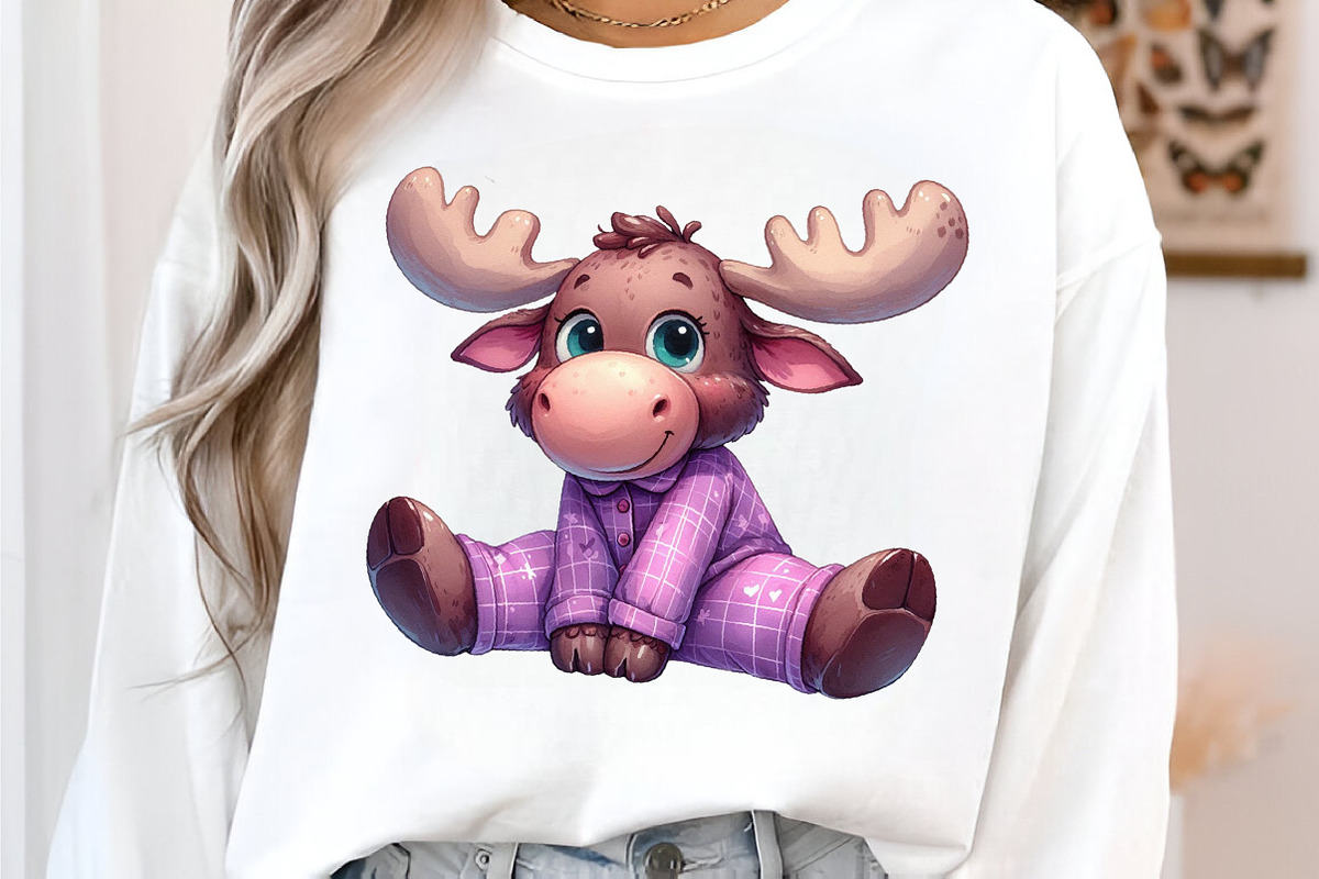 Funny Moose Sublimation Clipart, an Illustration by SinaCreation (Photo 4 of 7)