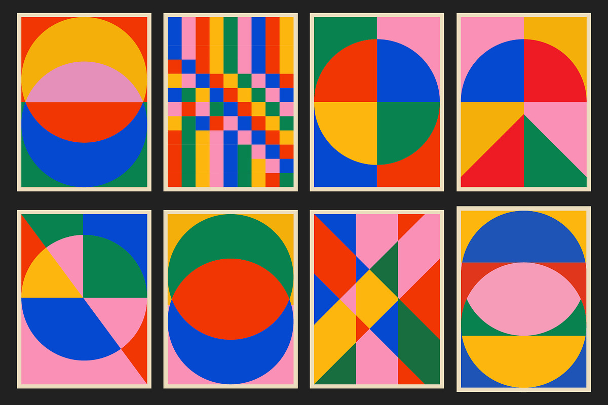 40 BAUHAUS POSTERS VECTOR SET, a Pattern Graphic by craftlove (Photo 6 of 9)
