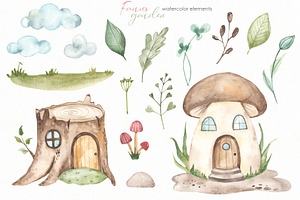 Fairies Garden Watercolor Collection