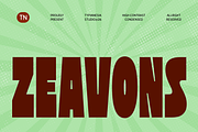 Zeavons - Condensed Retro Sans Font, a Sans Serif Font by Typia Nesia (Thumbnail 1 of 11)