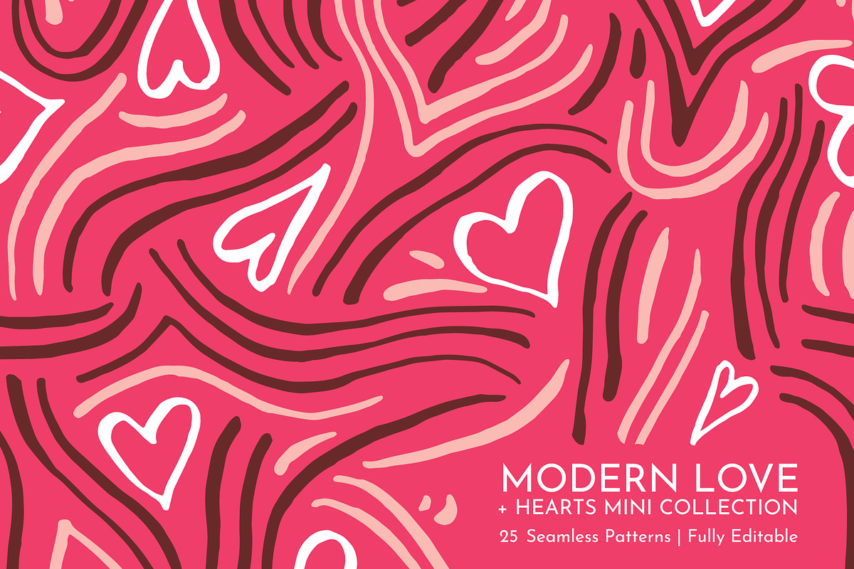 Modern Love | Seamless Patterns, a Pattern Graphic by The Collective Studio (Photo 1 of 9)