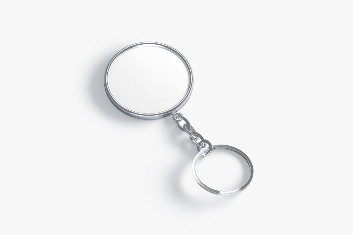 White Round Keychain 3D Model, an Object 3D Model by rebrandy (Photo 3 of 9)
