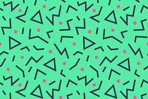 seamless pattern 80s. Vector.