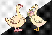 Watercolor Whimsical Cute Goose PNG, an Animal Illustration by Creative Art (Thumbnail 8 of 8)