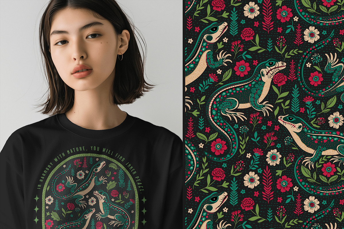 Mystic Forest Dark Floral Bundle, an Animal Illustration by Red Ink (Photo 6 of 9)