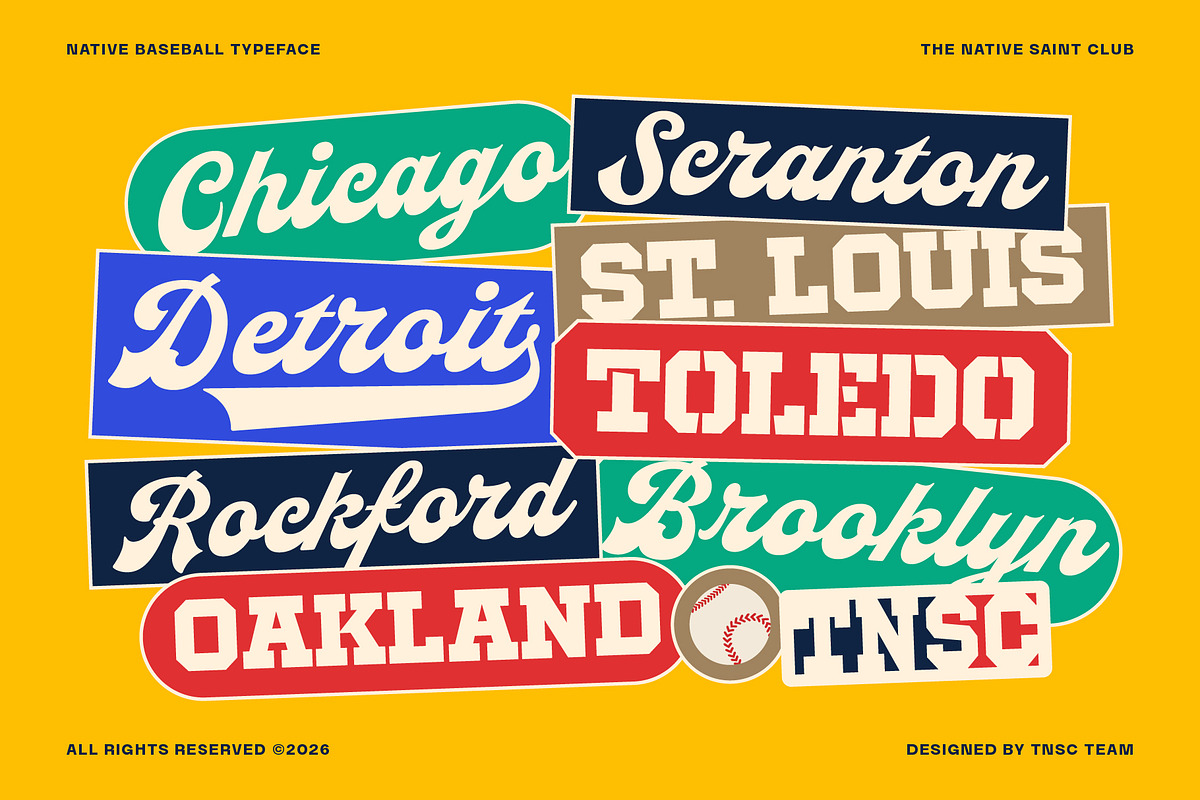 Native Baseball - Font Duo, a Slab Serif Font by The Native Saint Club (Photo 5 of 16)