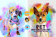 Pet Watercolor Art Plugin, an Action Add-On by MRI STUDIO (Thumbnail 1 of 15)