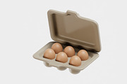 Egg cardboard package egg case, an Object 3D Model by fahad121 (Thumbnail 2 of 7)