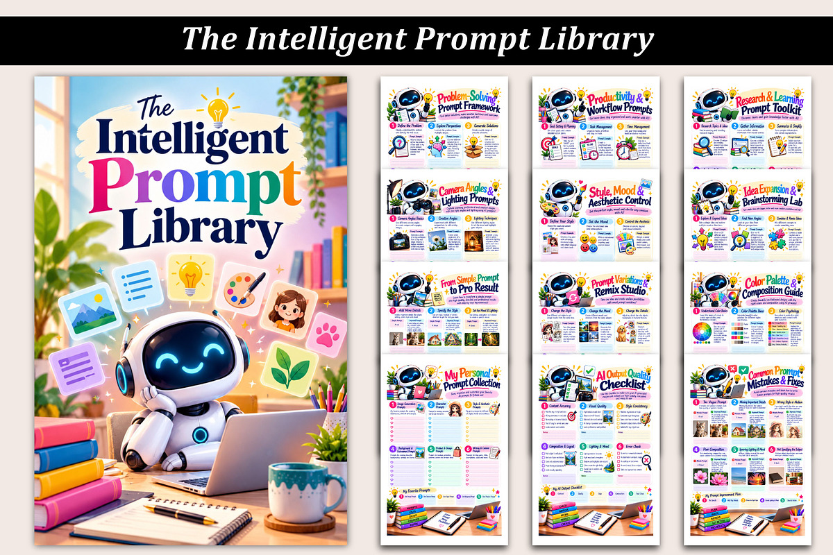 The Intelligent Prompt Library, a Stationery Template by Designmela01 (Photo 1 of 5)
