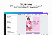 Instagram Template Pink Canva Set, a Social Media Template by ltsdesigns (Thumbnail 4 of 4)