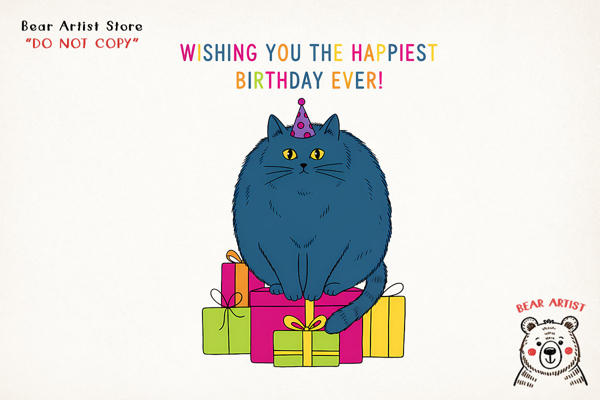 Cat and Animals Funny Birthday PNG, a Graphic by GlitterCraft (Photo 61 of 101)