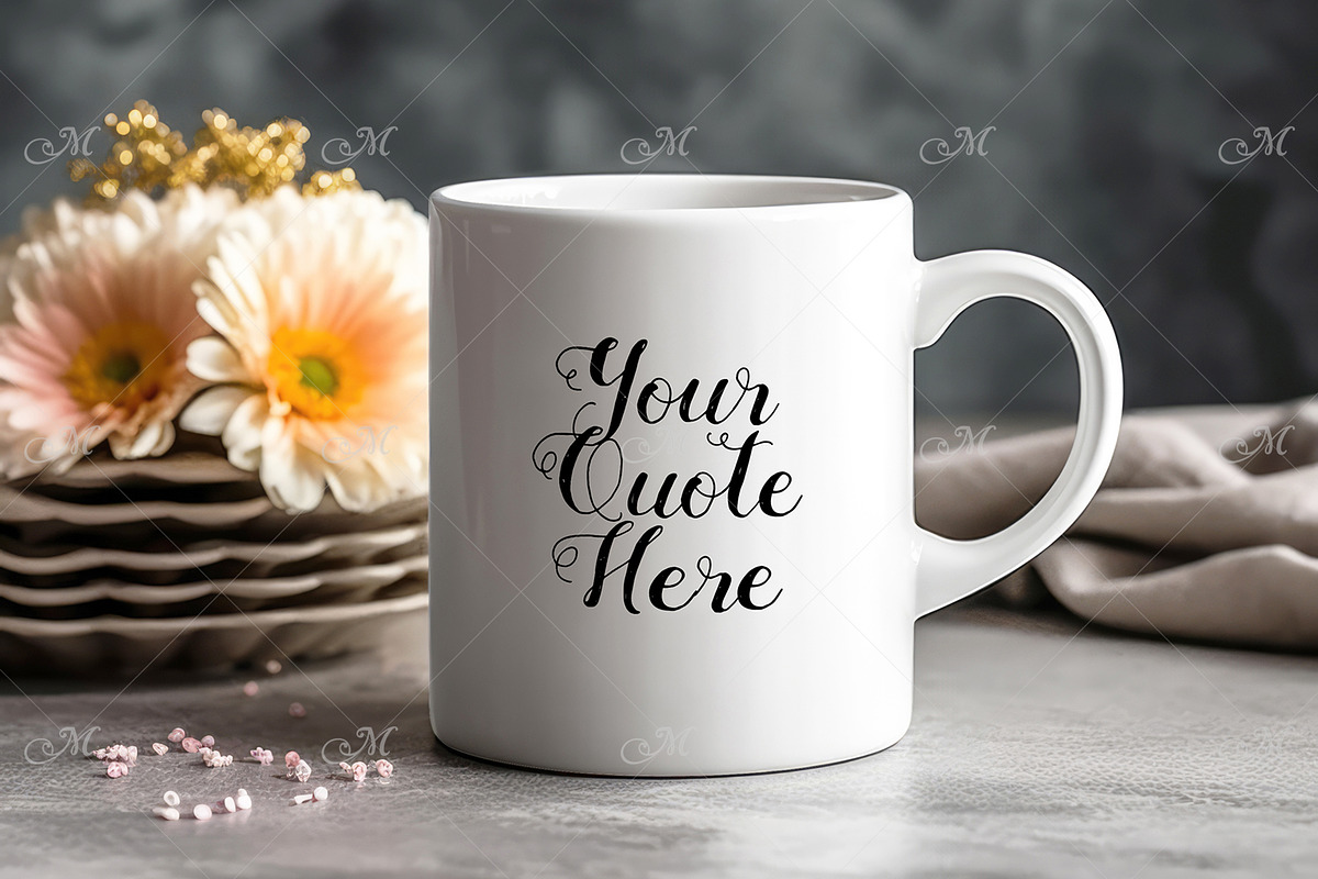 6 Mugs on a Table - Mockups, Smart, a Cups & Container Mockup by Maddy's Art & Mockups (Photo 4 of 7)