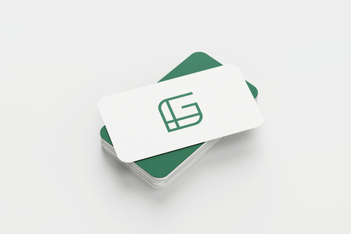 Modern LG Logo Minimal Green Branding