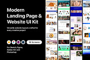 Modern Landing Page & Website UI Kit, an UI Kit Template by flr.24 (Thumbnail 1 of 2)