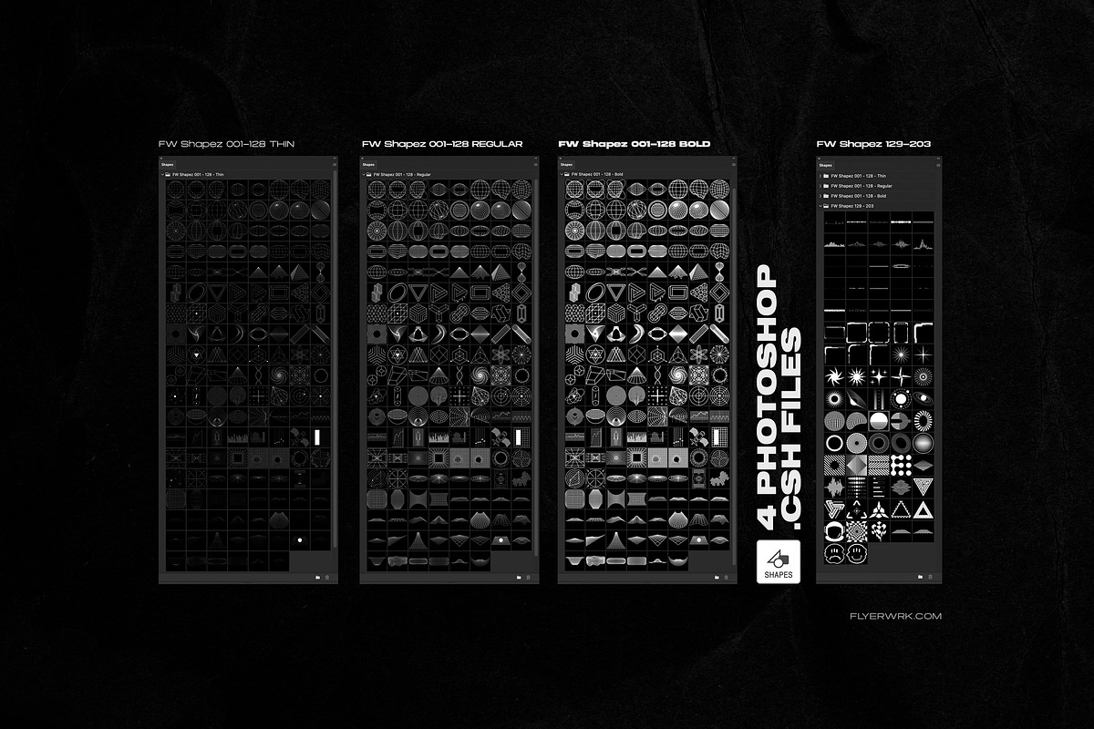 200 Retro Futuristic Shapes, an Object Graphic by FLYERWRK (Photo 11 of 13)