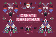 Ornate Christmas | floral clipart, an Illustration by Olia (Thumbnail 1 of 14)