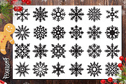 200 Snowflakes Bundle | Cut Files, a Decorative Illustration by pixaroma (Thumbnail 7 of 9)