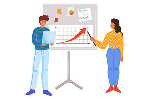 Colleague worker show business, a Finance Illustration by vectorpointstudio