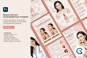 Beauty Skincare Social Media Pack, a Social Media Template by Geelator Studio (Thumbnail 1 of 4)