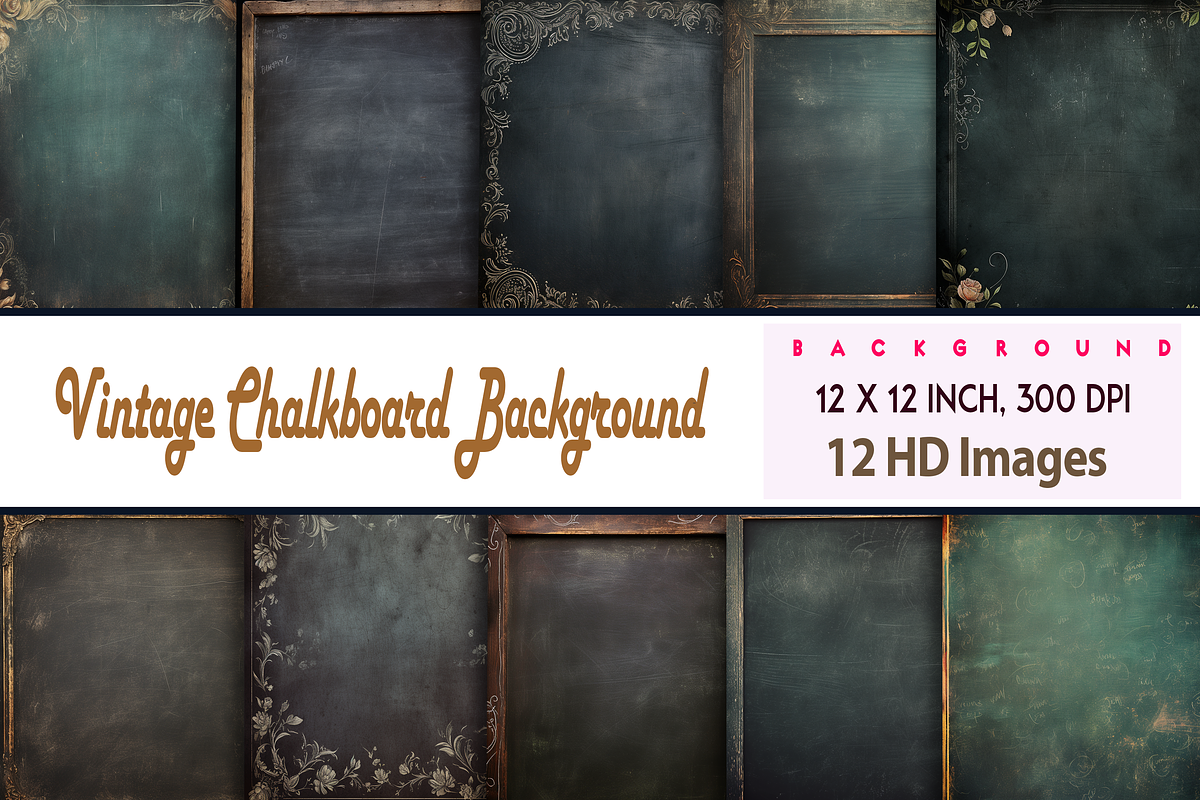 Vintage Chalkboard Background, a Background Graphic by Printable Treasure (Photo 1 of 12)