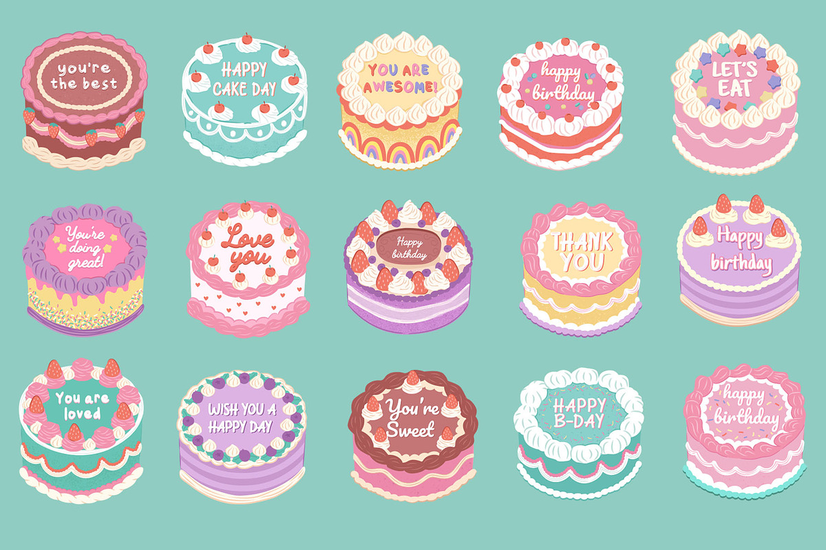 Birthday Party Bundle Illustrations, a Background Graphic by CreativeChristiana (Photo 16 of 17)