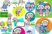 Grandmother ~ Cartoon Character Set, a Person Illustration by The Toon Company (Thumbnail 3 of 12)