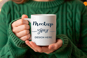 Christmas Cup Mockup 11oz – Holiday, a Cups & Container Mockup by animatizmagix