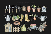 Watercolor gardening clipart, an Illustration by AquarelleSpace (Thumbnail 3 of 4)