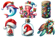 Merry Maritime Christmas Clipart, an Illustration by Pixels.Craft (Thumbnail 2 of 7)