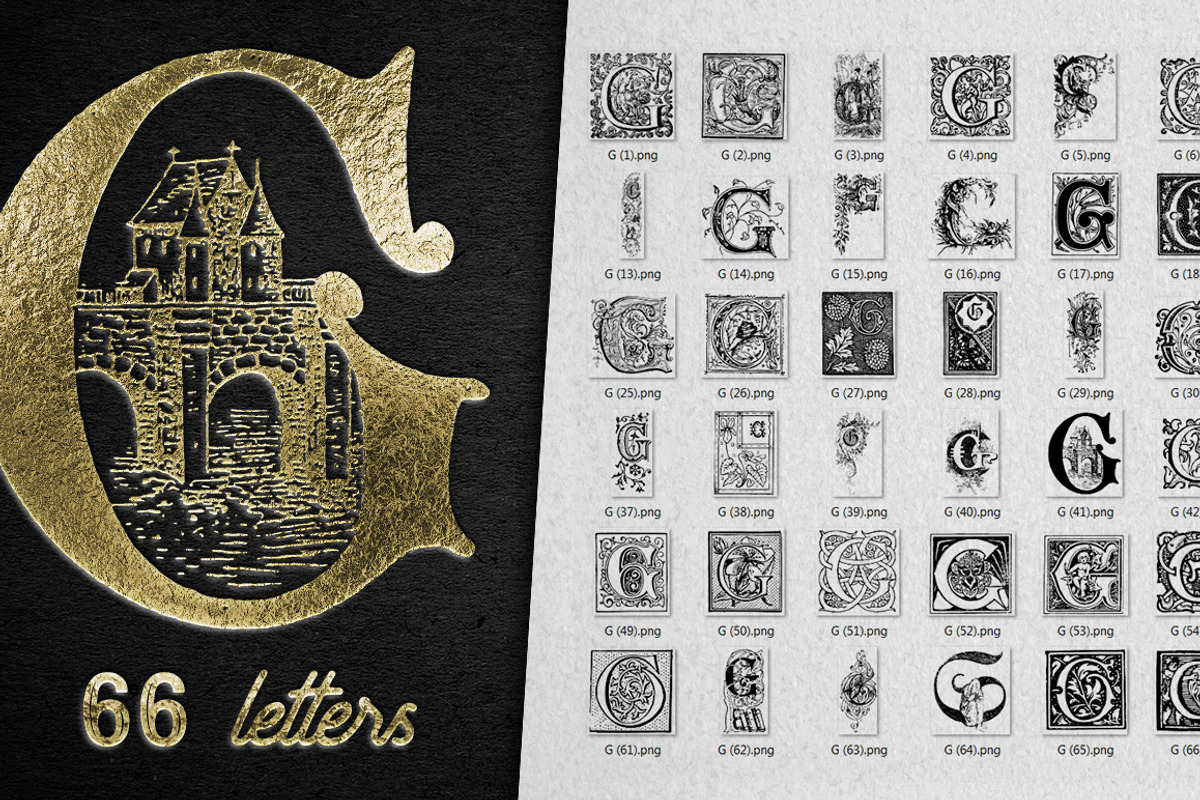28 IN 1 VINTAGE LETTERS COLLECTION, a Symbol Font by Graphic Spirit (Photo 9 of 31)