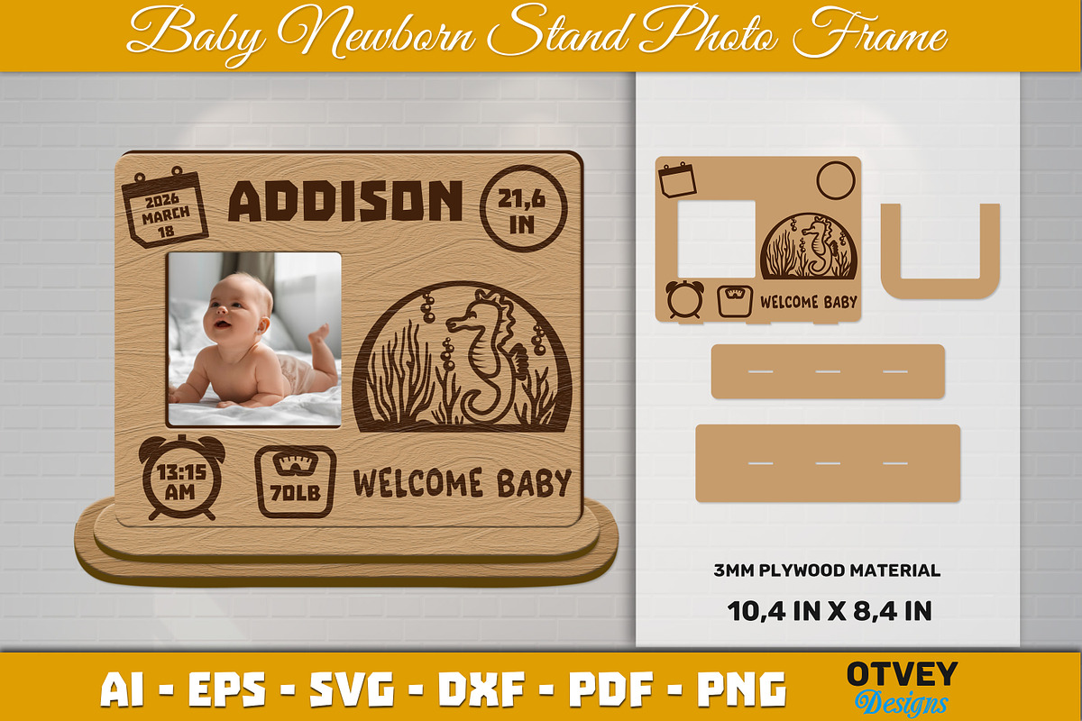 Baby Newborn Stand Sea Animals, an Object Graphic by OTVEY DESIGN (Photo 8 of 13)