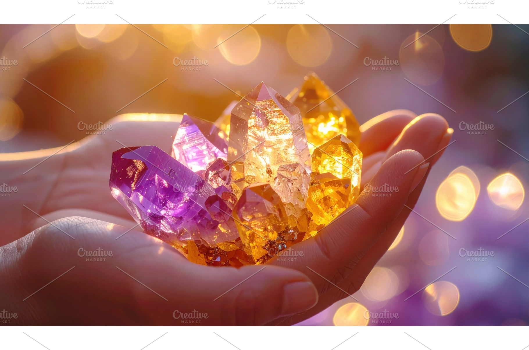 Hands holding colorful citrine and, a Background Photo by Igor Tichonow