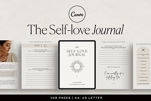 Self-love Journal Canva Template