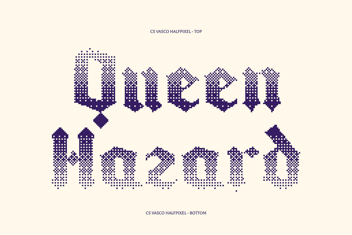 CS Vasco Halfpixel, a Blackletter Font by Craft Supply Co. (Photo 2 of 8)